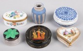 GROUP OF DECORATIVE CONTAINERS
