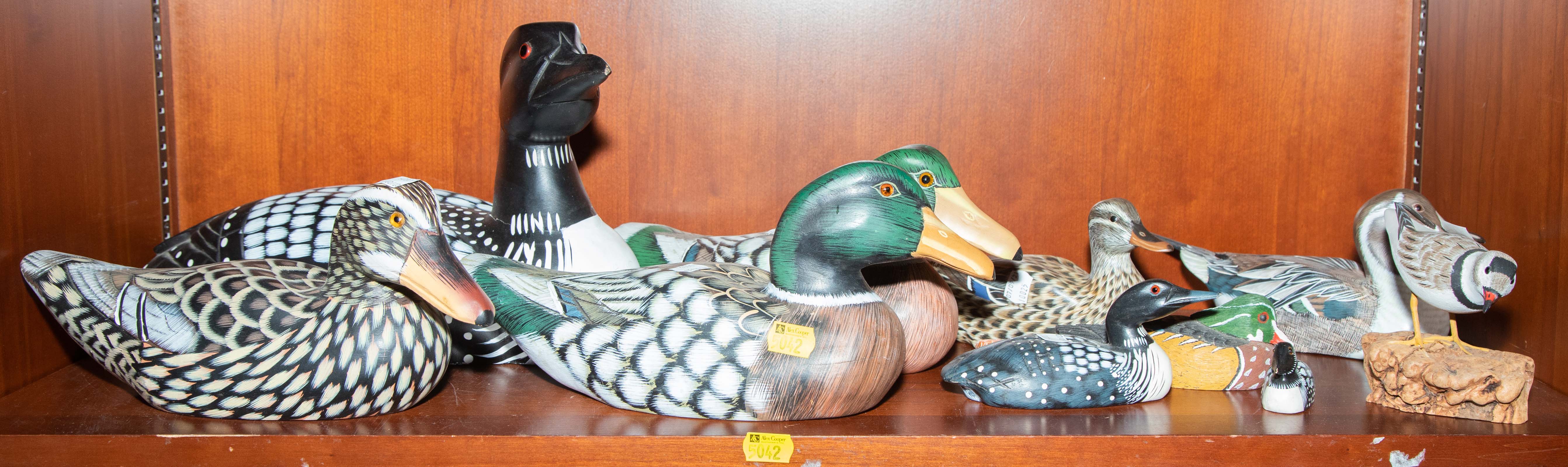 GROUP OF DECORATIVE DUCKS Including