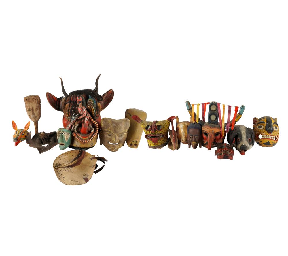 GROUP OF DECORATIVE MASKSvarious