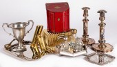 GROUP OF DECORATIVE METALWARE,