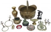GROUP OF DECORATIVE METALWARE