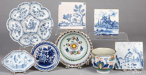 GROUP OF DELFTWARE, 18TH C.Group of