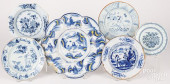 GROUP OF DELFTWARE PLATES, ETC