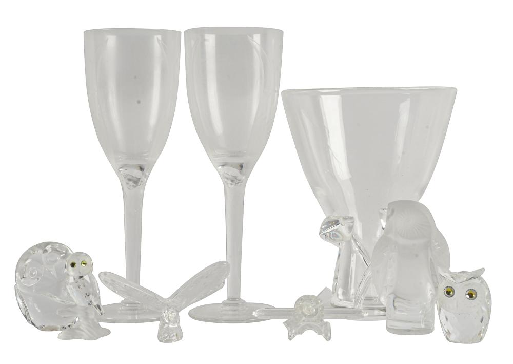 GROUP OF DESIGNER CRYSTAL TABLE