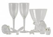 GROUP OF DESIGNER CRYSTAL TABL