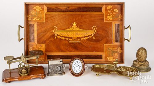 GROUP OF DESK ITEMS TO INCLUDE A