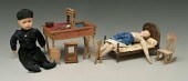 Group of dolls and doll furnit