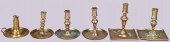 GROUP OF DUTCH BRASS CANDLESTI