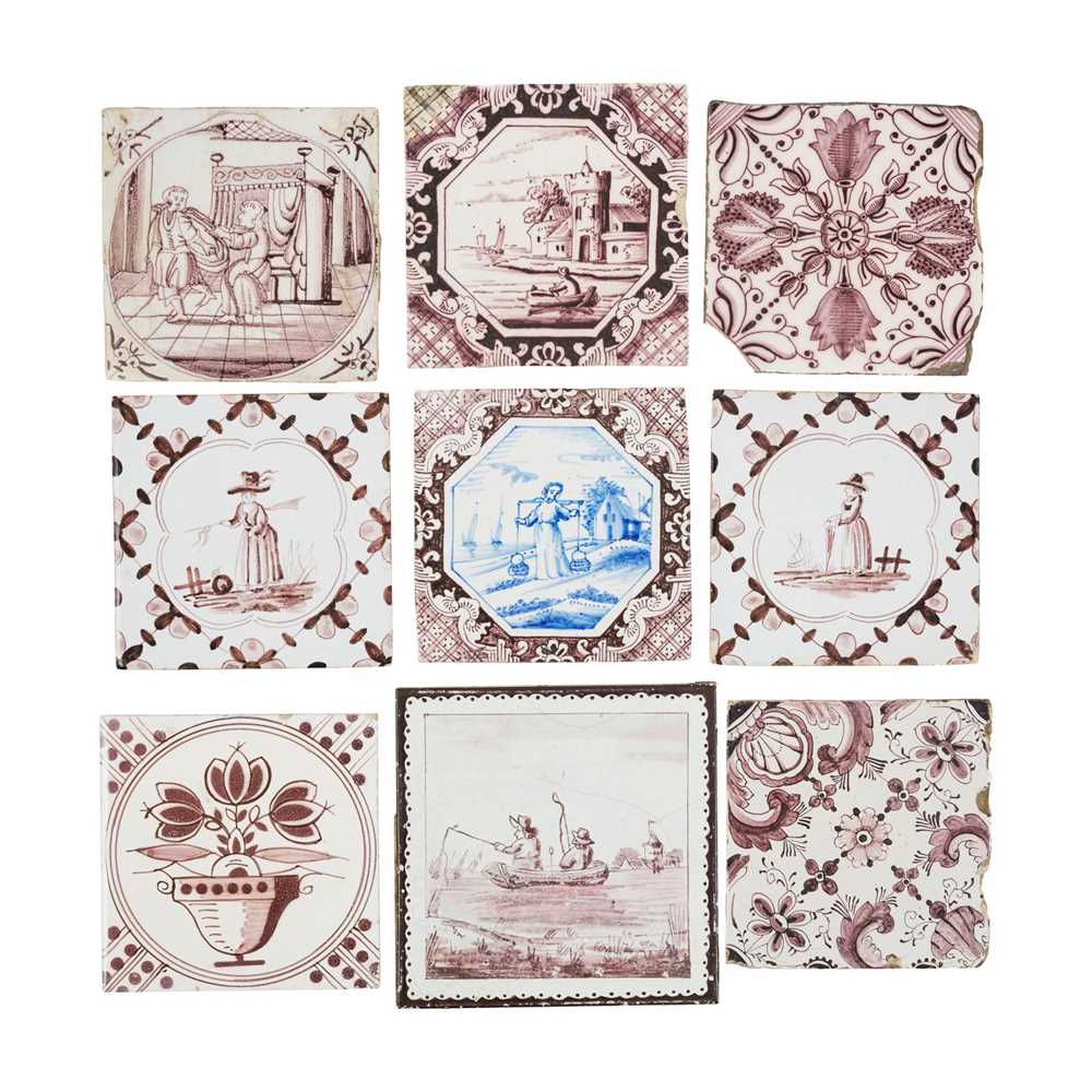 GROUP OF DUTCH MANGANESE GLAZED