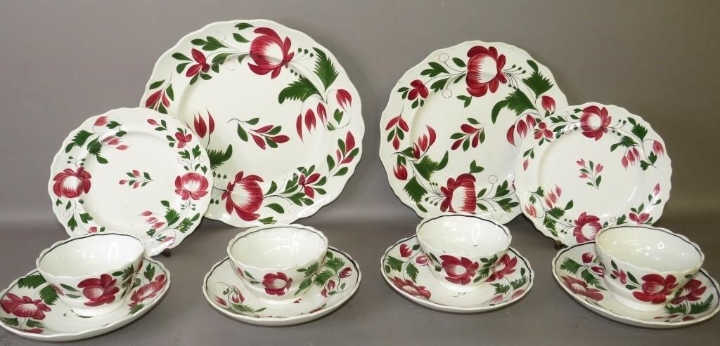 GROUP OF EARLY ADAMS ROSE PATTERN