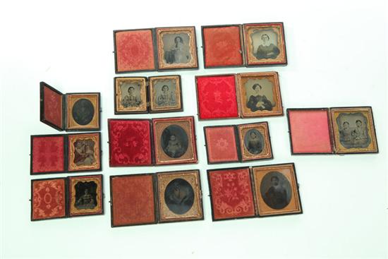 GROUP OF EARLY CASED PHOTOGRAPHS OF