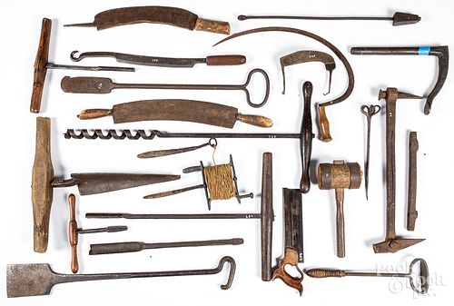 GROUP OF EARLY IRON TOOLSGroup of
