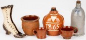 GROUP OF EARTHENWARE, 19TH C.G
