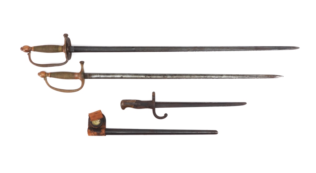 GROUP OF EDGED WEAPONS ,A Collins