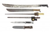 GROUP OF EDGED WEAPONS ,A trap