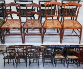 GROUP OF EIGHT CHAIRS Includin