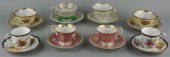 GROUP OF EIGHT ENGLISH TEACUPS