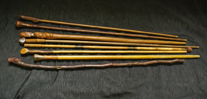 Group of Eight Folk Art Walking