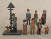 Group of eight Jailhouse Carve