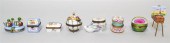 GROUP OF EIGHT LIMOGES PORCELA