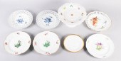 GROUP OF EIGHT MEISSEN PORCELA