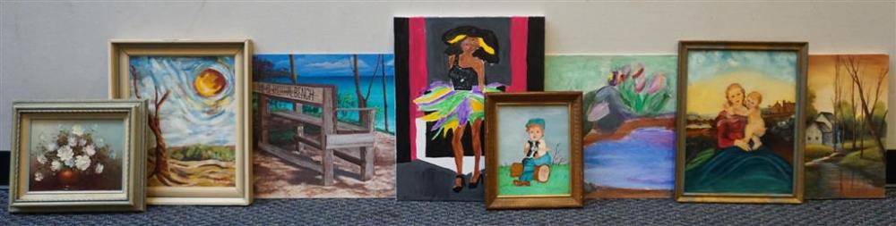GROUP OF EIGHT PAINTINGSGroup of