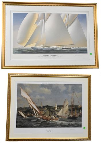 GROUP OF EIGHT SHIP PRINTS AND