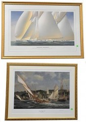 GROUP OF EIGHT SHIP PRINTS AND