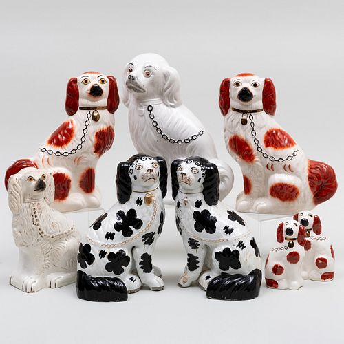 GROUP OF EIGHT STAFFORDSHIRE