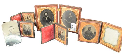 GROUP OF EIGHT TINTYPES AND