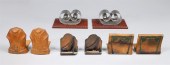 Group of eight vintage bookend