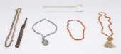 Group of eight vintage necklac