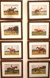 GROUP OF EIGHT WATERCOLORS OF