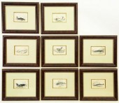 GROUP OF EIGHT WHALE PRINTS FR