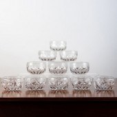 GROUP OF ELEVEN ETCHED GLASS F