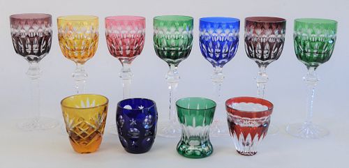 GROUP OF ELEVEN FABERGE GLASSES, TO