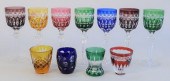 GROUP OF ELEVEN FABERGE GLASSE