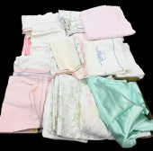 GROUP OF EMBROIDERED LINEN, TO