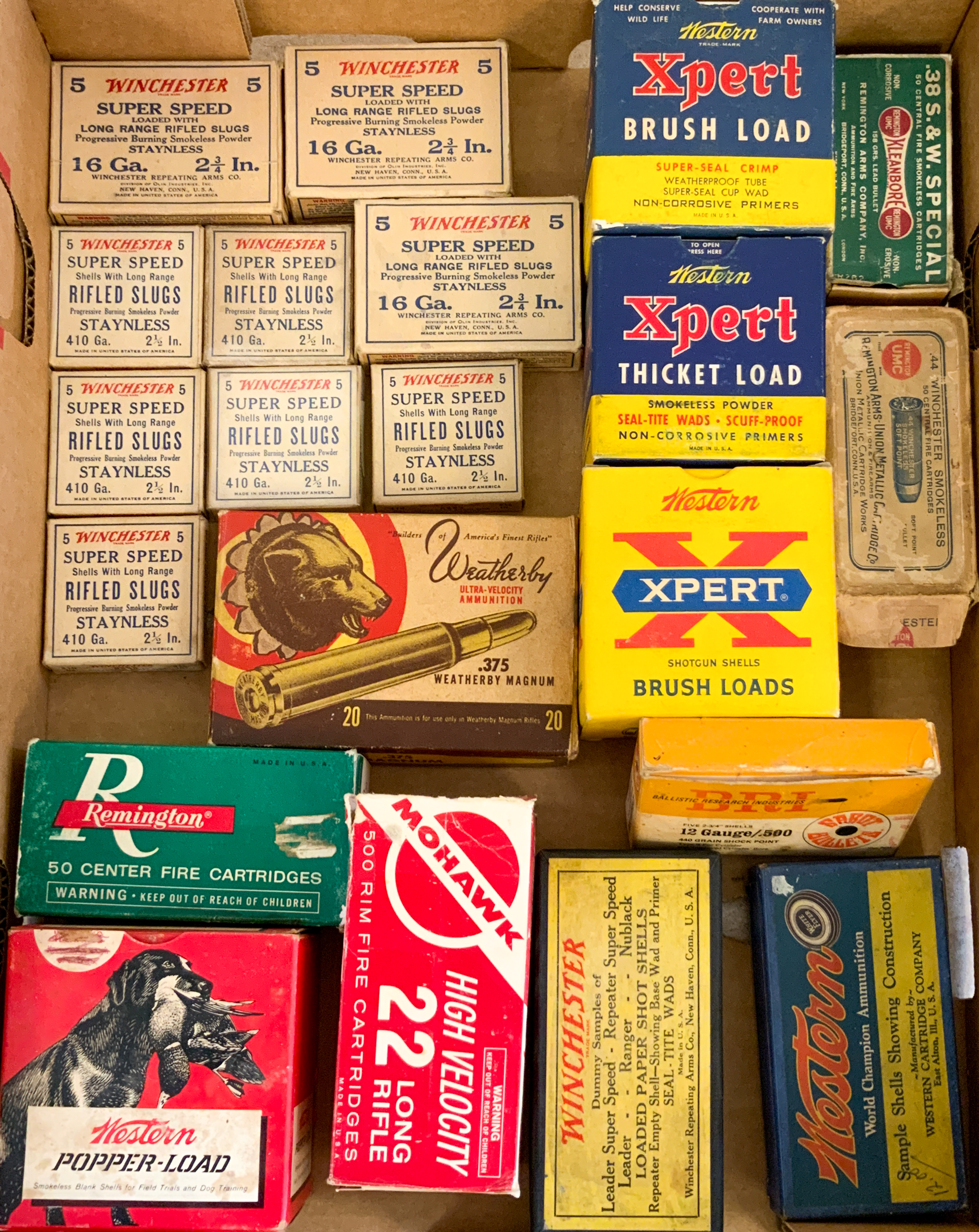 GROUP OF EMPTY AMMO BOXES All