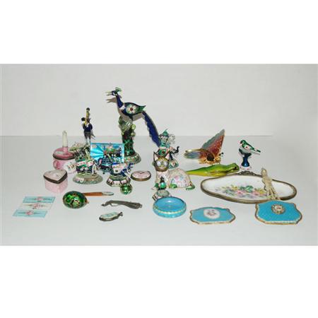 Group of Enamel Articles 	 