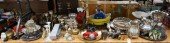 GROUP OF ENAMEL COOKWARE, BRAS
