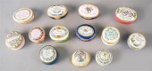 GROUP OF ENAMEL TRINKET BOXES