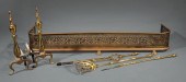GROUP OF ENGLISH BRASS HEARTH