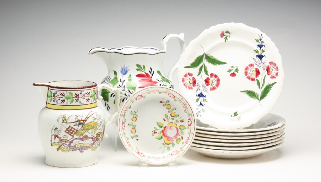 GROUP OF ENGLISH EARTHENWARE.