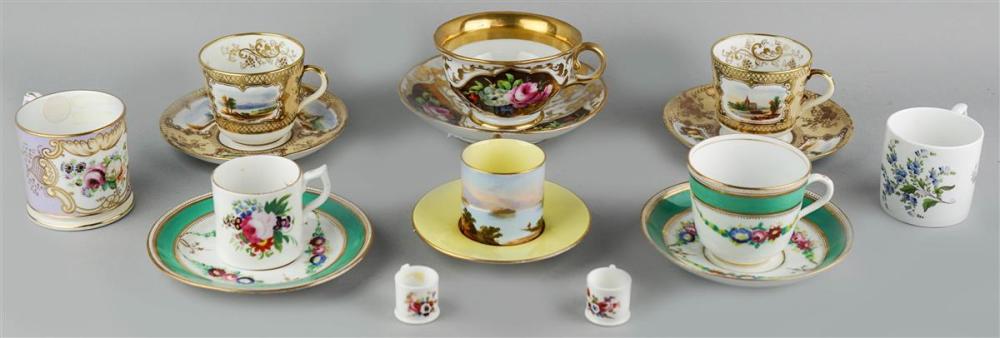 GROUP OF ENGLISH MUGS, CUPS AND