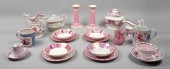 GROUP OF ENGLISH PINK LUSTRE P