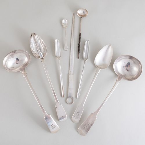 GROUP OF ENGLISH SILVER AND