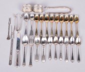 GROUP OF ENGLISH SILVER FLATWA