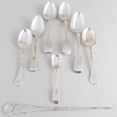 GROUP OF ENGLISH SILVER FLATWA