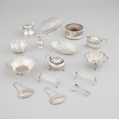 Group of English Silver, late